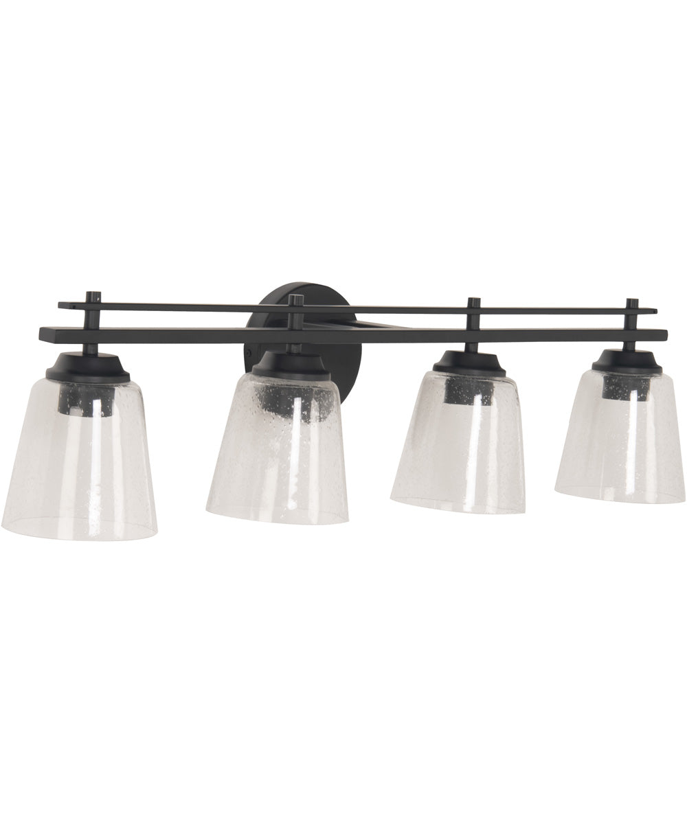 Drake 4-Light Bath Vanity Light Flat Black