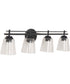 Drake 4-Light Bath Vanity Light Flat Black