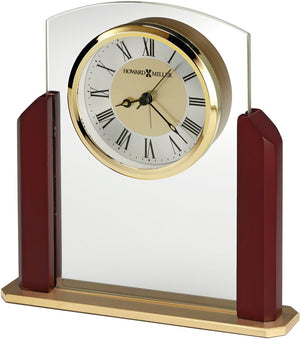 7"H Winfield Tabletop Clock Satin Rosewood