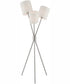 Crisanta 3-Light 3-Light Floor Lamp Brushed Nickel/White Linen