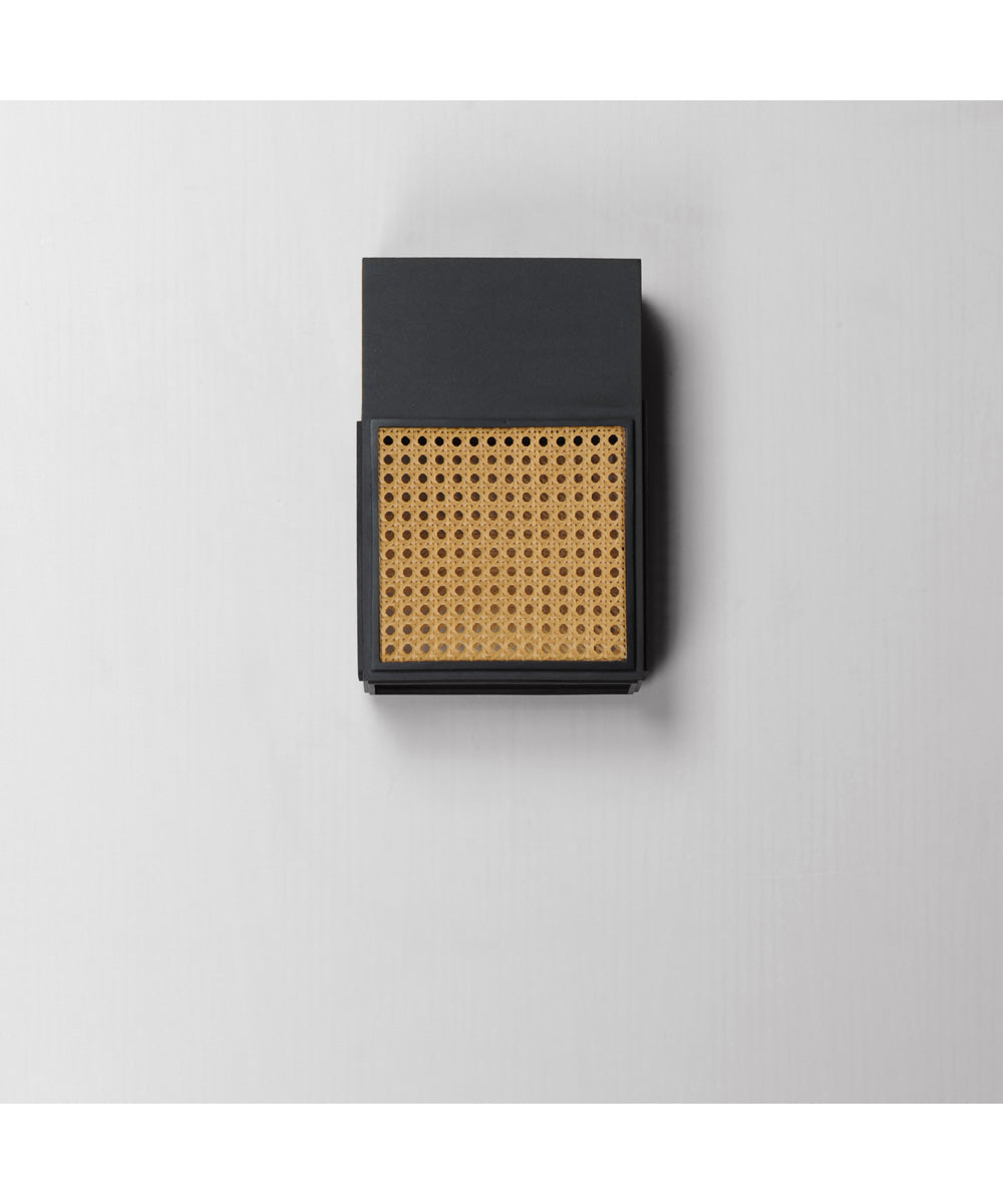 Lattice 12 inch LED Outdoor Sconce Dark Sky Black