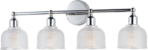 31"W Hollow 4-Light Bath Vanity Polished Chrome