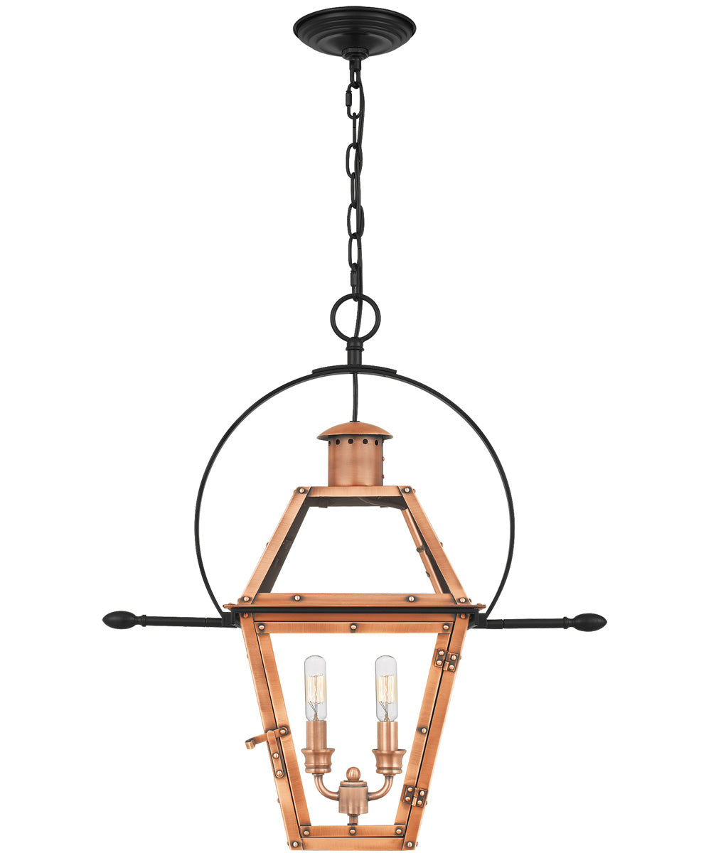 Rue De Royal 2-light Pendant Aged Copper