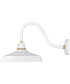 1-Light Medium Gooseneck Outdoor Barn Light in Gloss White