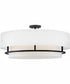 Graham 4-Light Extra Large Convertible Semi-flush Mount in Black
