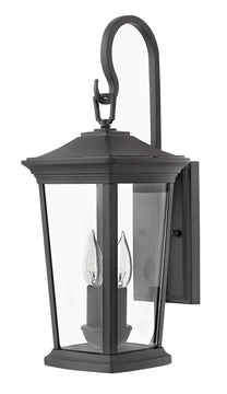 20"H Bromley 2-Light Small Outdoor Wall Light in Museum Black
