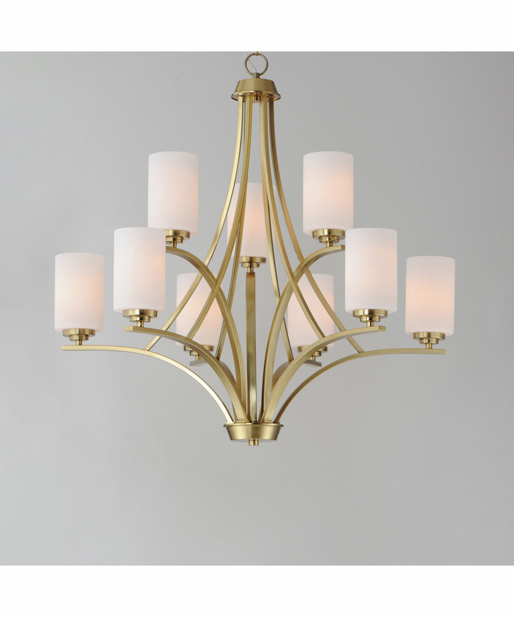 Deven 9-Light Chandelier Satin Brass