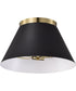 Dover 2-Light Close-to-Ceiling Black / Vintage Brass