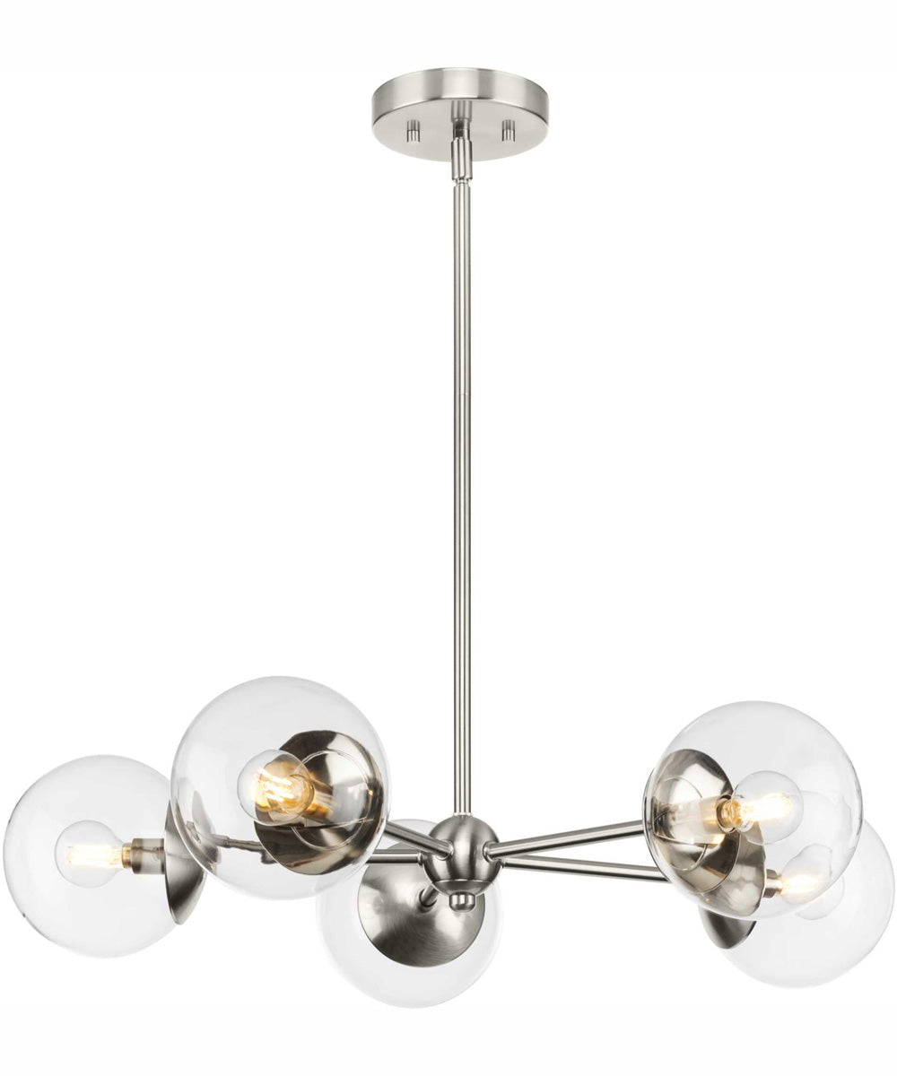 Atwell 5-Light Mid-Century Modern Chandelier Brushed Nickel