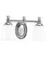 Victorian 2-Light White Opal Glass Farmhouse Bath Vanity Light Polished Chrome