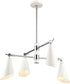 Calder 4-Light chandelier  Polished Chrome / White