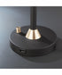 Luken 1-Light 3Pcs Floor & Table Lamp Set Black/Antique Brass/Seeded Glass