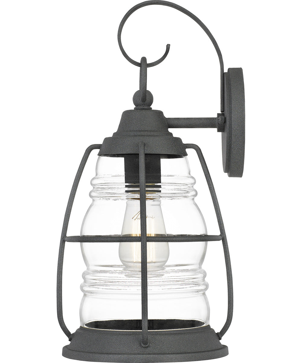 Admiral Medium 1-light Outdoor Wall Light  Coastal Armour Aluminum Mottled Black