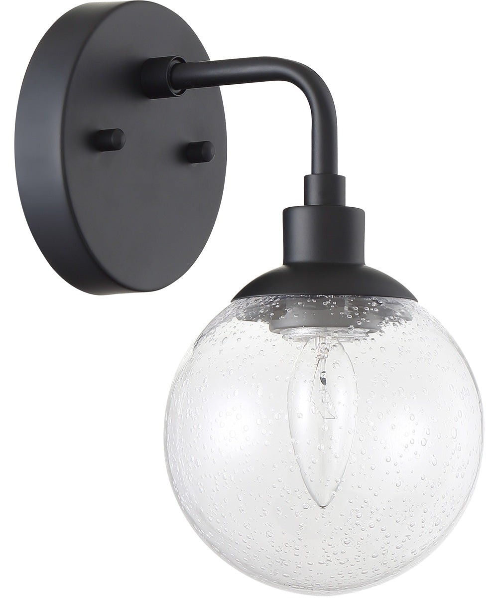 Que 1-Light Wall Sconce Flat Black
