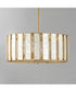 Miramar 4-Light Pendant Capiz / Natural Aged Brass
