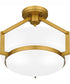 Quoizel Semi-Flush Mount Medium 2-light Semi Flush Mount Aged Brass