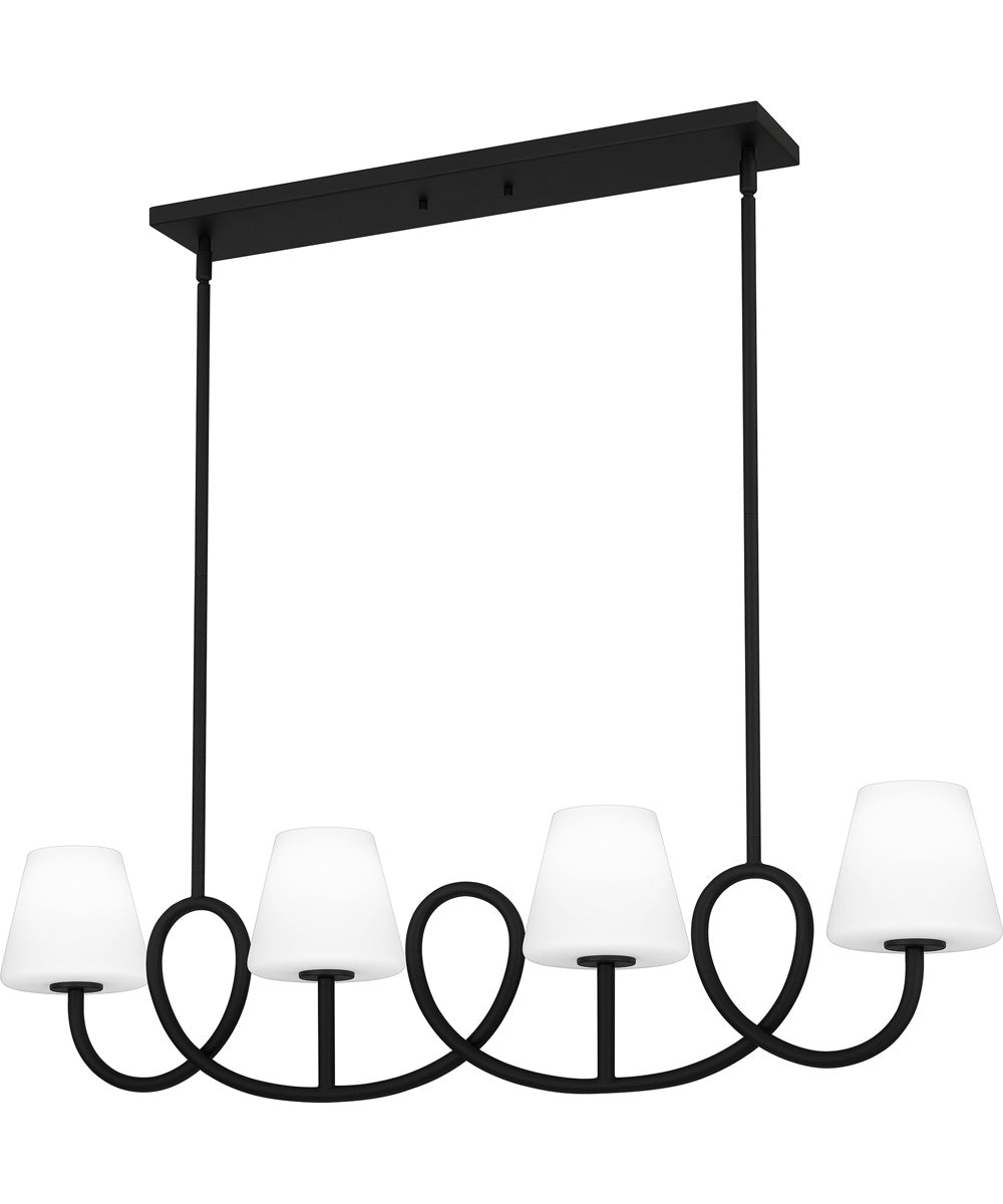 Atkins Medium 4-light Island Light Matte Black