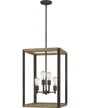 Finn 4-light Pendant Rustic Black