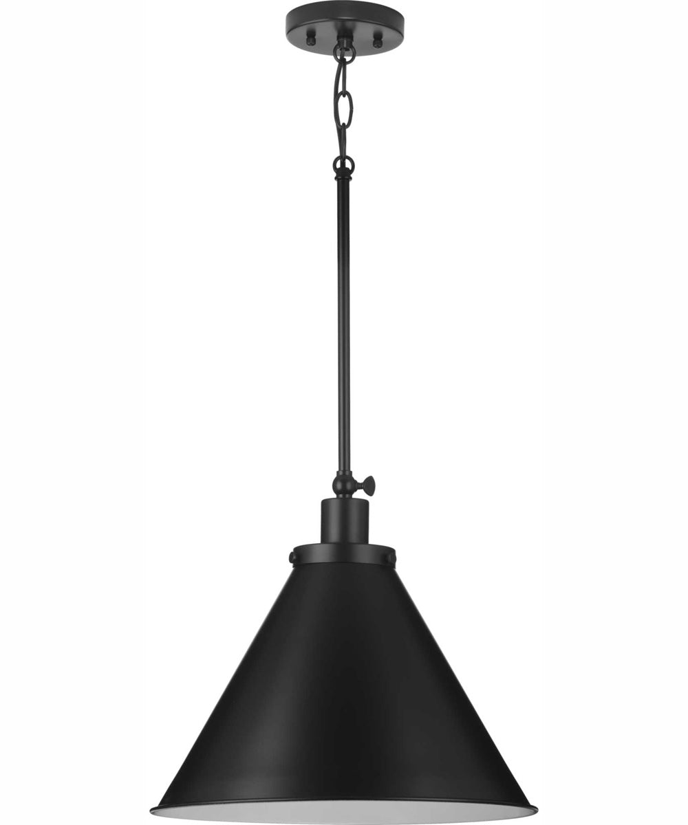 Hinton 1-Light Modern Farmhouse Pendant Matte Black