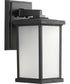Trafford Non-Metallic Lantern  1-Light Frosted Shade Traditional Outdoor Wall Lantern Light Textured Black