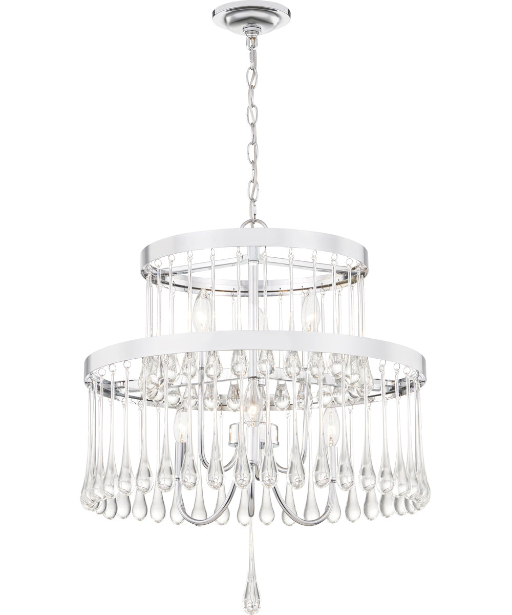 Alva 6-light Pendant Polished Chrome