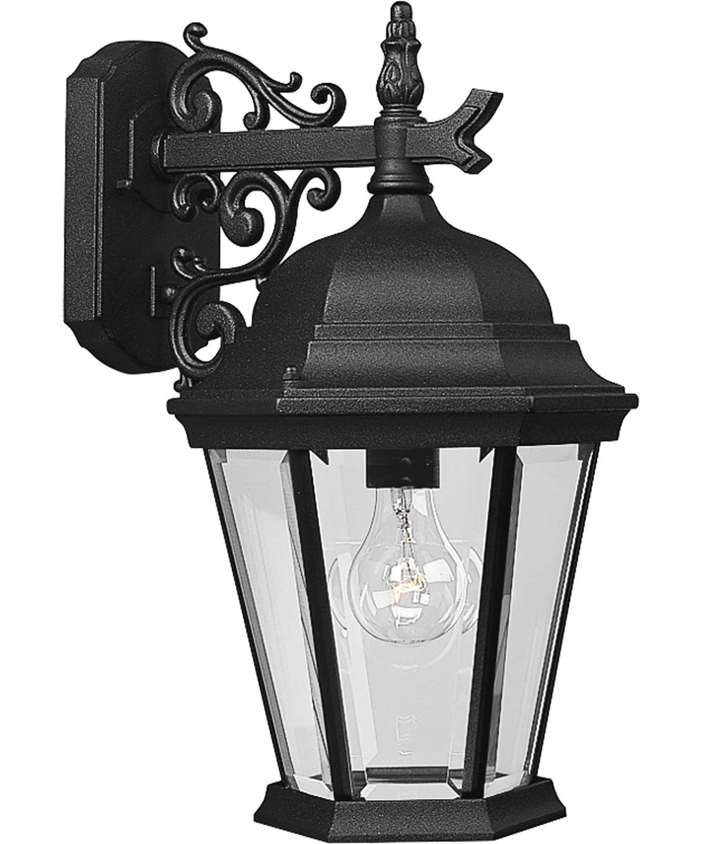 Welbourne 1-Light Medium Wall Lantern Textured Black