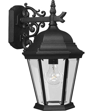 Welbourne 1-Light Medium Wall Lantern Textured Black