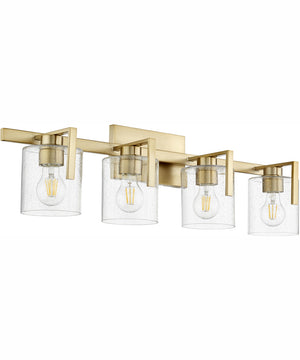 4-light Bath Vanity Light Aged Brass