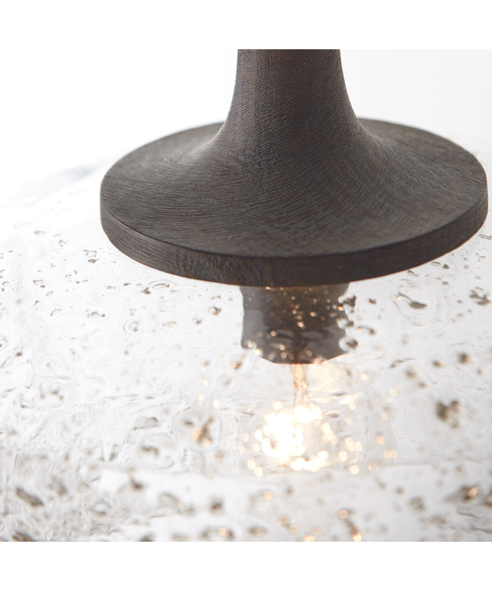 Clive 1-Light Pendant Carbon Grey and Black Iron