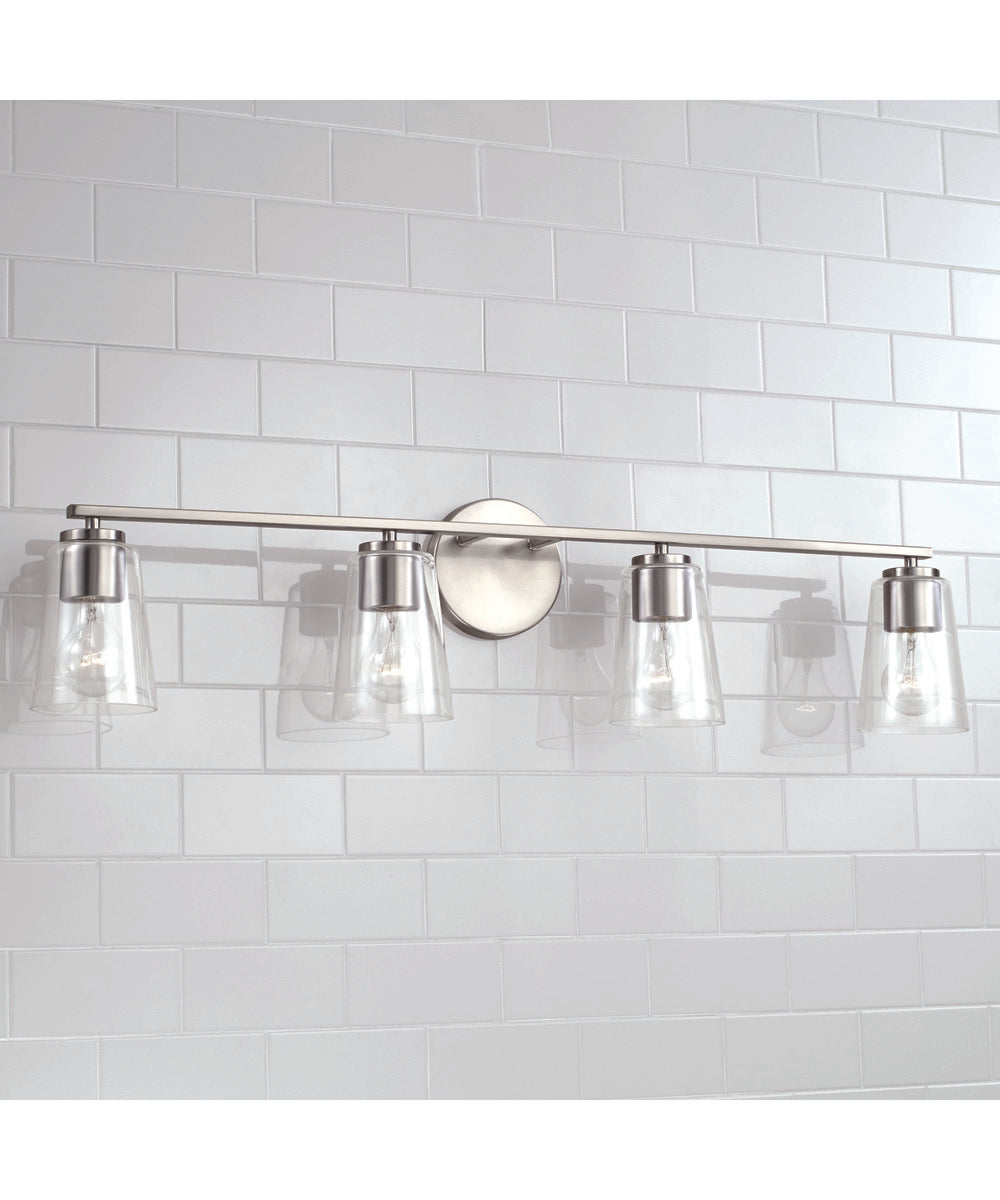 Portman 4-Light Vanity Brushed Nickel