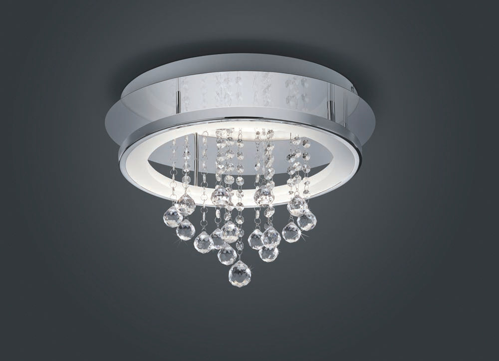 18"W Dorian LED Ceiling Light Chrome