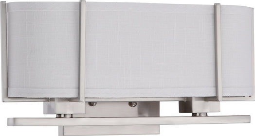17"W Portia 2-Light Vanity & Wall Brushed Nickel