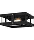 Beck 2-light Flush Mount Earth Black