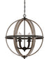 Fusion 6-light Pendant Rustic Black