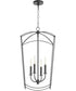 Mantle 4-light Entry Foyer Hall Chandelier Matte Black