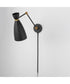 Carillon Articulating Wall Sconce Black / Satin Brass