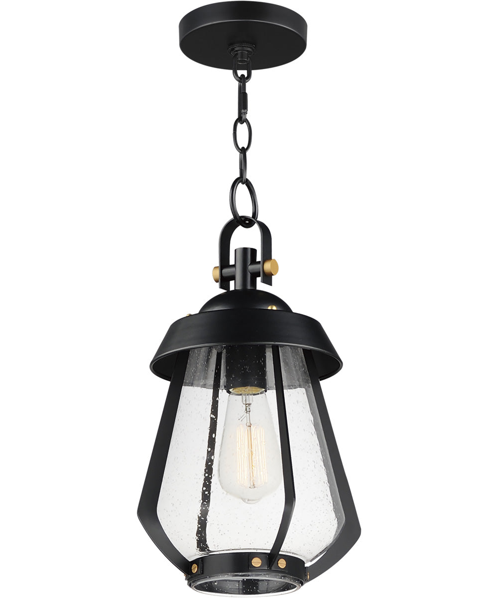 Mariner Medium Outdoor Pendant Black / Antique Brass