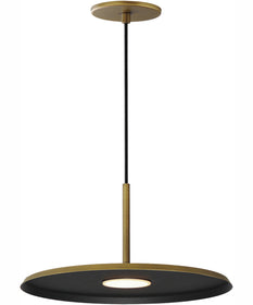 Berliner 14 inch LED Pendant Antique Brass