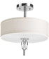 Status 2-Light 13" Semi Flush Mount Polished Chrome