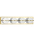 Pearl LED 4-Light Opal Glass Modern Style Bath Vanity Wall Light Satin Brass