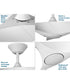 Ryne 52" 3-Blade Matte White LED Transitional Indoor/Outdoor DC Ceiling Fan Satin White