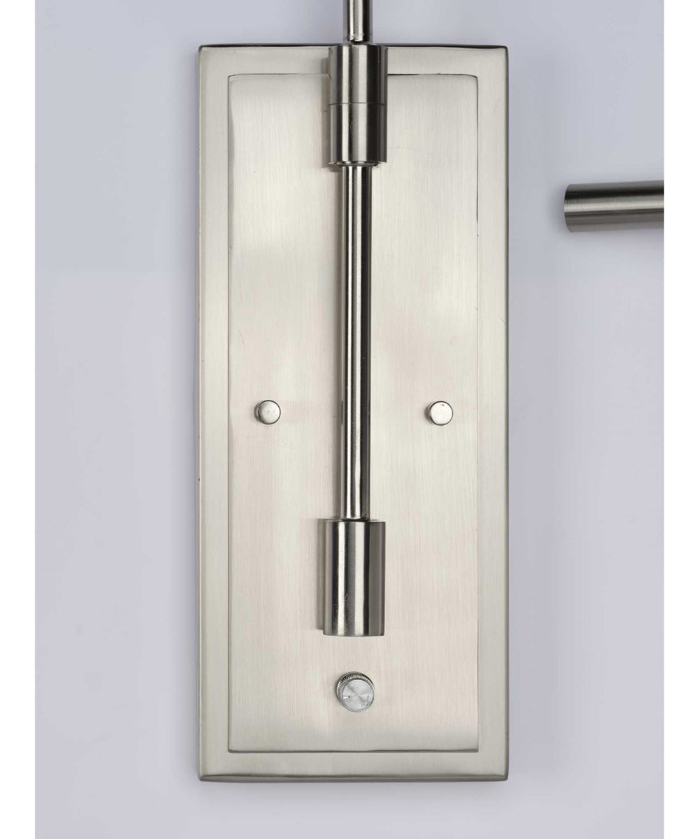 Kempsey 1-Light Swing Arm Wall Bracket Brushed Nickel