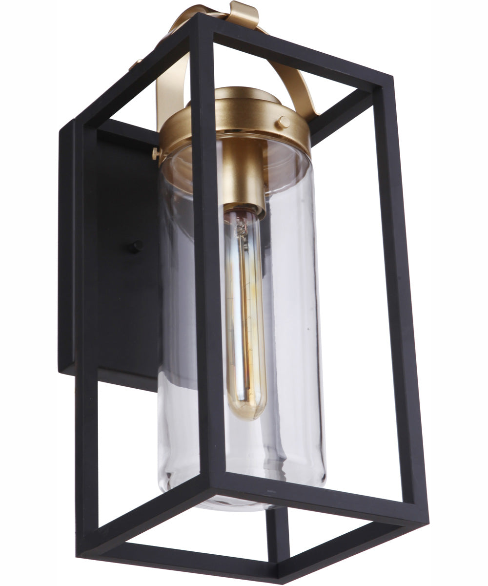 Neo 1-Light Outdoor Wall Lantern Midnight Satin Brass
