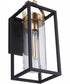 Neo 1-Light Outdoor Wall Lantern Midnight Satin Brass