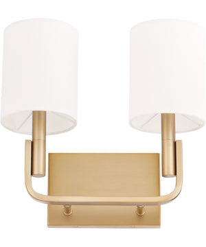 Tempo 2-light Wall Mount Light Fixture Aged Brass