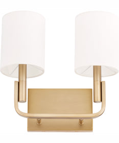Tempo 2-light Wall Mount Light Fixture Aged Brass