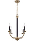 Stanza 4-Light Chandelier Flat Black/Satin Brass