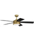 Braxton 1-Light LED Ceiling Fan (Blades Included) Satin Brass