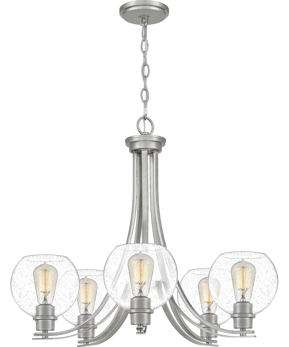 Pruitt 5-light Chandelier Brushed Nickel