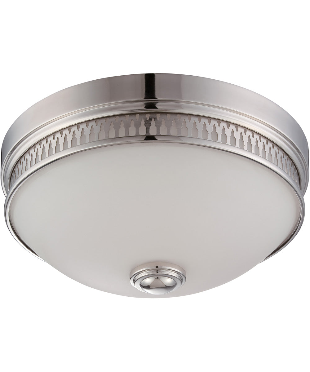 13"W Harper 1-Light Close-to-Ceiling Polished Nickel